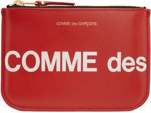 Красный огромный мешочек с логотипом Comme des Garçons Wallets