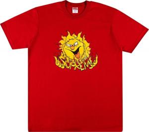 Футболка Supreme Sun Tee 'Red', красный