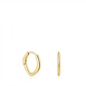 Серьги-кольца Tous Basics Short Pointed Oval, 8 мм, золото