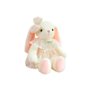Стильное платье из шифона в милом сладком стиле для плюшевой куклы Bunny Dolls высотой 40см/50см PUDOWRABBIT