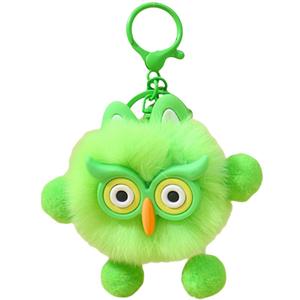 Креативная милая кукла-брелок капибара плюшевый кулон высота 7см Mise, зеленый