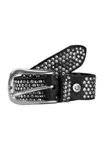 Ремень с шипами I кожаный B.BELT, черный