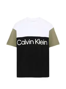 Футболка в стиле колор-блок Calvin Klein Kids, черный