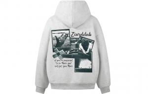 Толстовка Unisex Hooded Moderate Heavyweight ZIAREL, белый heather серый