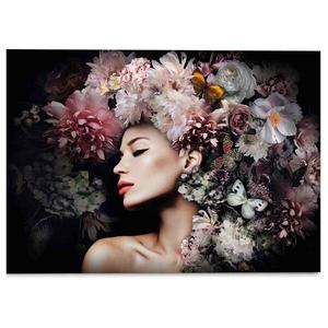 Стеклянная картина Reinders Frau mit Blumenhut Frau, разноцветный