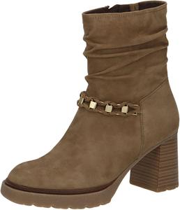 Женские ботильоны на шнуровке с каблуком Caprice, Olive Suede