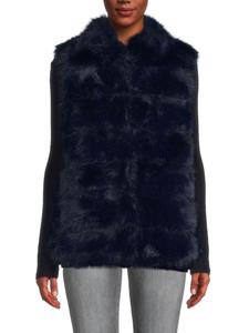 Жилет из искусственного меха BELLE FARE, темно-синий