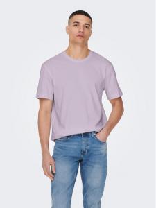 Футболка regular fit 22025208 Only & Sons, фиолетовый