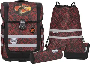 Школьная сумка McNeill "Ergo Compacto, Zack", светоотражающие полосы на лямках, светоотражающие поверхности, включая пенал, спортивную сумку, рулончик для карандашей и магнит с мотивом, цвет Zack