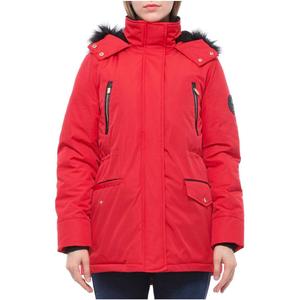 Парка Rokka&Rolla Water Resistant Hooded Faux Fur, красный