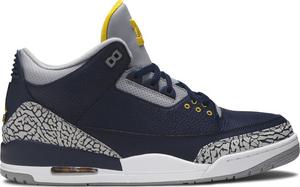 Кроссовки Air Jordan 3 Retro Michigan Wolverines PE, синий