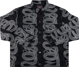 Куртка Supreme x Hysteric Glamour Snake Denim Trucker Jacket 'Black', черный