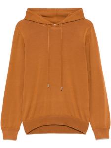 Толстовка с капюшоном тонкой вязки D4.0, коричневый