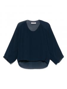 Индекс плиссированная блузка Henrik Vibskov, синий