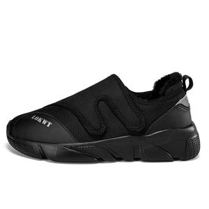 Стойкие к скольжению и истиранию низкие кеды Casual Unisex Black LOKWT, черный[Upgraded Fleece-Lined]