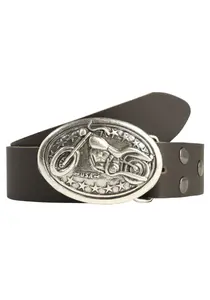 Кожаный ремень LIFEBURG by showroom 019° со сменной застежкой "Bike" Rettungsring By Showroom 019°, коричневый