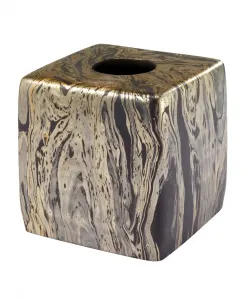 Чехол для коробки с салфетками Harper Nicole Miller, черный/золотой