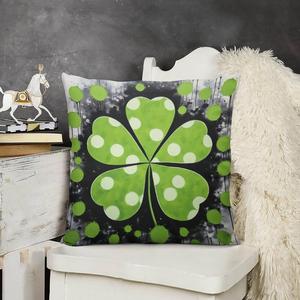 HighonHi Декоративная наволочка St Patricks Day Lucky Clover Polka Dot