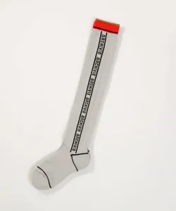 Двухцветные высокие носки с боковым логотипом Archivio, цвет Light Gray (089)