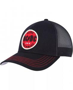 Мужская черная бейсболка AC/DC Valin Trucker Snapback American Needle