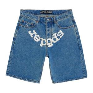Шорты Sp5der Og Logo Denim Short, Blue Denim