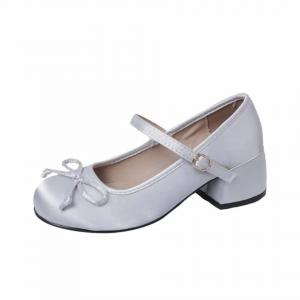 Be good Туфли Мэри Джейн на массивном каблуке 4,5 см серебристые в подарочной упаковке, цвет Silver