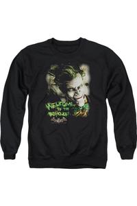 Толстовка Batman Arkham Asylum Welcome To The Madhouse для взрослых с круглым вырезом Gildan, черный