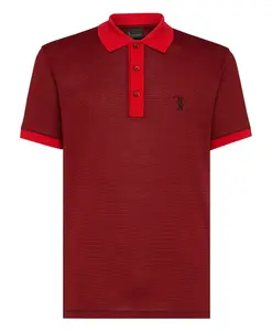 Рубашка поло с изображением льва Billionaire, красный