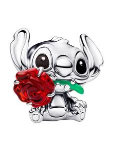 Pandora Серебряный кулон Disney Stitch с розой