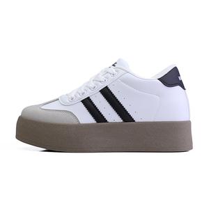 WARRIOR Кроссовки для скейтбординга женские, белые, серые, с амортизацией, износостойкие, увеличивающие рост