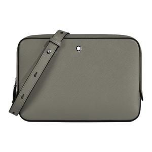 MONTBLANC Сумка-мессенджер из зерненой кожи коровы, мини-плечевая сумка мужская, средний серый