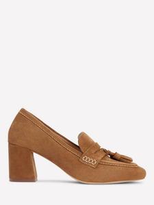 Sol Block Heeled Penny Loafers Boden