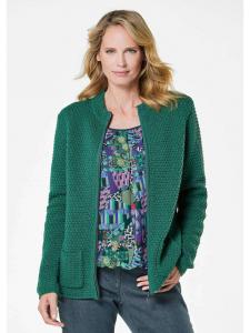 Кардиган GOLDNER Strickjacke, темно-зеленый