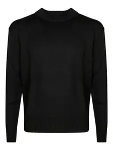 Джемпер с декоративными швами Paolo Pecora, черный