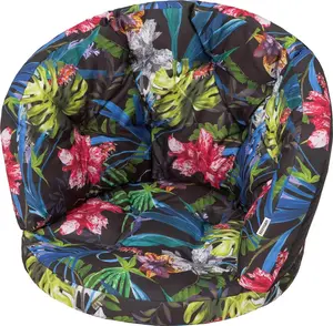 Подушка на сиденье HOBBYGARDEN для ротанговых стульев, подушка на скамейку, подушка на качели, подушка для сада, подушка на качели, подушка для шезлонга, подушка для места отдыха, 60 x 50 см, разноцветные листья Hobbygarden