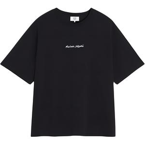 Футболка Maison Kitsuné Line Handwriting Oversized Maison Kitsune, черный