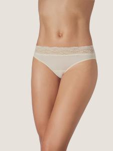 Бой-шорты zd ZERO DEFECTS Diana lace mid waist panty soy fiber, Natural White