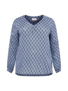 Блузка KAFFE CURVE Olive, цвет Navy/Smoke blue