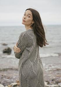 Платье Bon'A Parte SMILLA, Feather Gray Mel Big Leafs/Beige