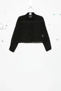 Рубашка с блестками на воротнике Alysi, черный