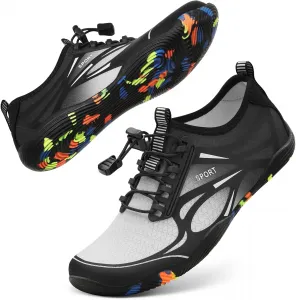 Водноспортивная обувь ATHMILE для мужчин и женщин, обувь для реки, для плавания, пляжа, озера, бассейна, акваносок, босиком, быстро сохнущие, для походов, серфинга, каякинга, необходимые на круизном лайнере, белый