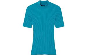 Ribbed knit Virgin wool Jumper VERSACE, синий