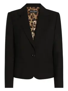 Однобортный блейзер DOLCE & GABBANA, черный