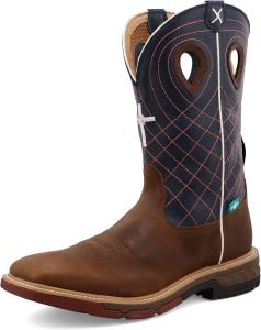 Сапог Twisted X Men's Lite Cowboy Cognac с глазурью Pebble/Lime, мокко