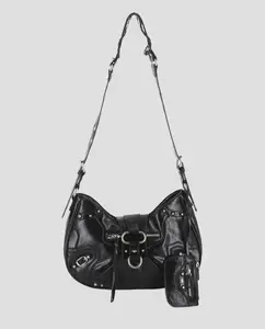 Женская сумка через плечо с металлическими деталями Blogger, черный