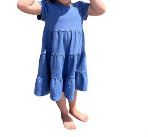 Синее многоуровневое платье с рюшами Iona VIGNETTE, синий