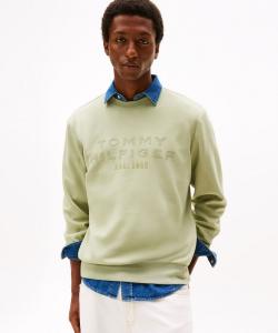 Нейлоновая толстовка с аппликацией в стиле техно и круглым вырезом