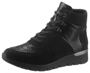 Ботинки Waldläufer на шнуровке "K-RAMONA-Soft", с ортопедическими элементами и шириной K (= очень широкие), черный