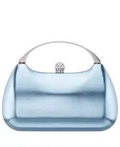 Клатч Minaudiere с металлической ручкой Nina, розовый