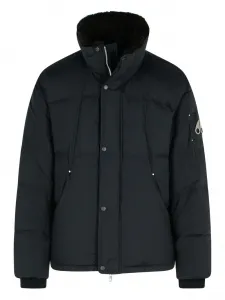 Дутый пуховик с нашивкой-логотипом Moose Knuckles, черный